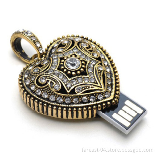 Jewelry Crowne Heart USB Stick Flash Memory Pen Drive